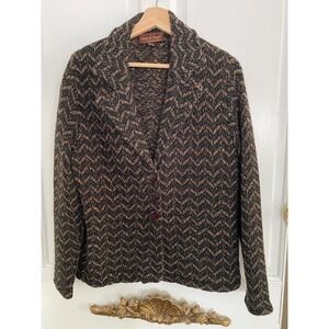 Vintage Paola Angela by Tricot Exclusive Inc brown knitted cardigan M, Canada